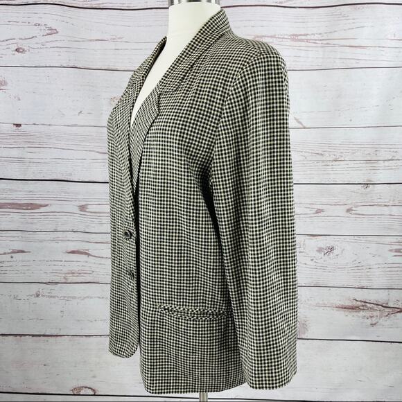 Sag Harbor Woman plaid blazer two button - Picture 5 of 11